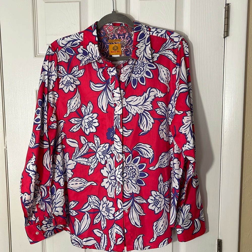 Ruby Rd 100%Cotton Wrinkle Resistant Button Up Lo… - image 1